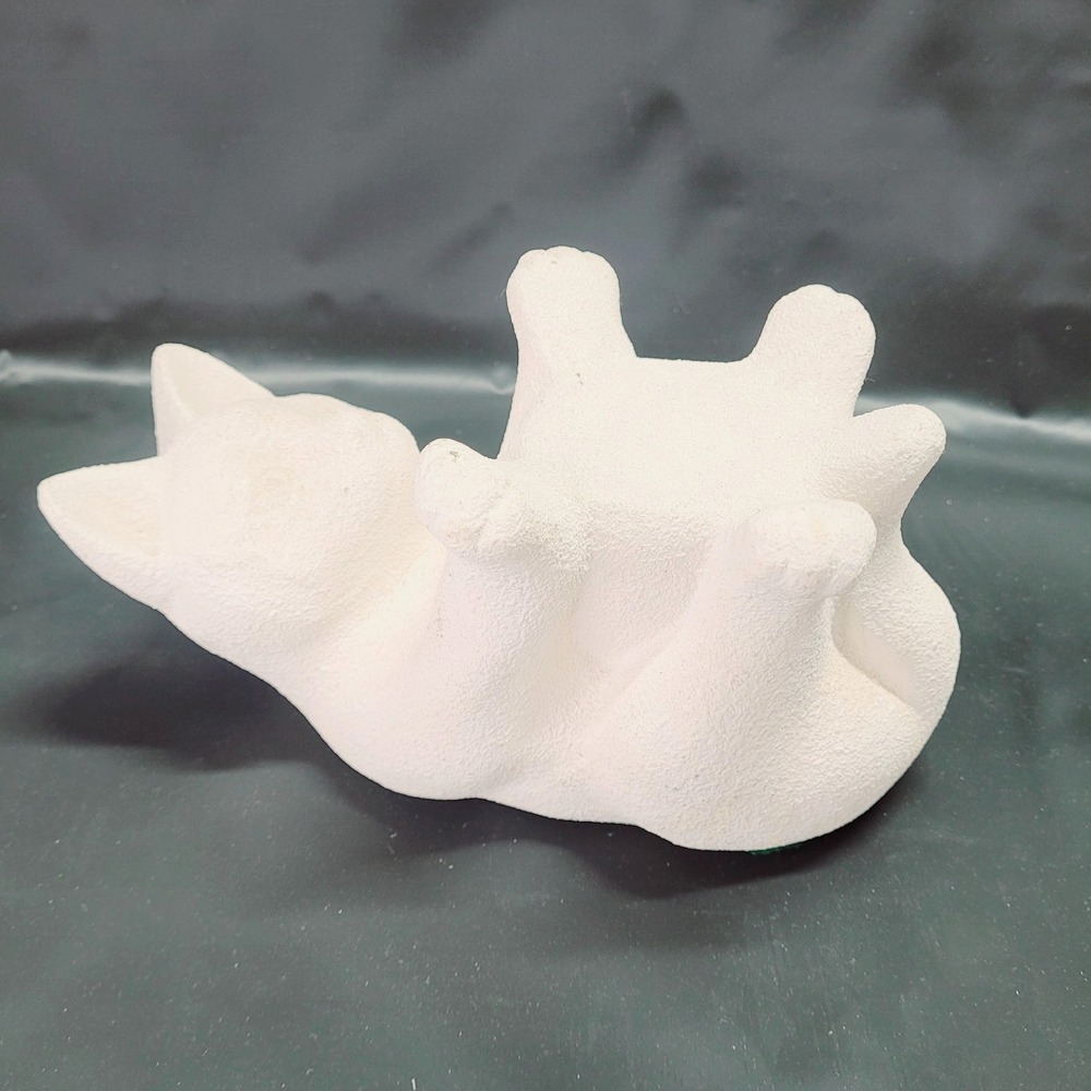 Royal Haeger Cat Fish Bowl planter Cream Unmarked textured kitty laying on back